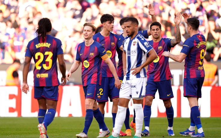 Барселона си върна върха след класика над Леванте (ВИДЕО)