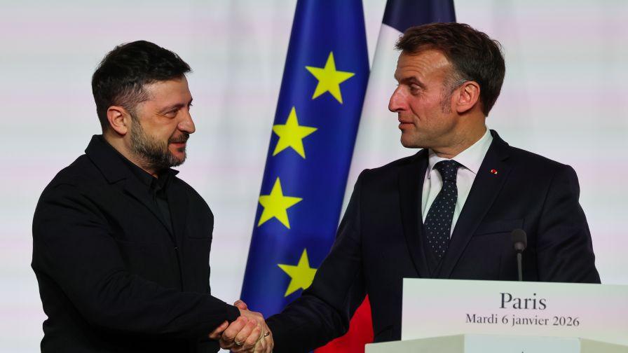 Среща в Париж: Макрон и Зеленски обсъждат нови действия срещу Русия