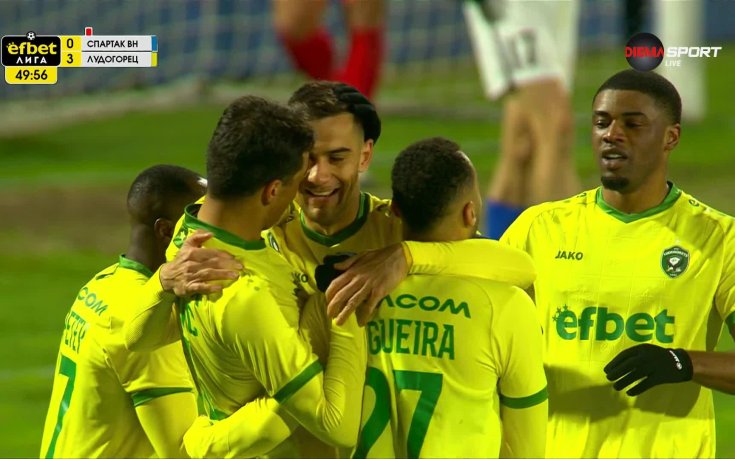 3:0 за Лудогорец! Пълна доминация срещу Спартак Вн