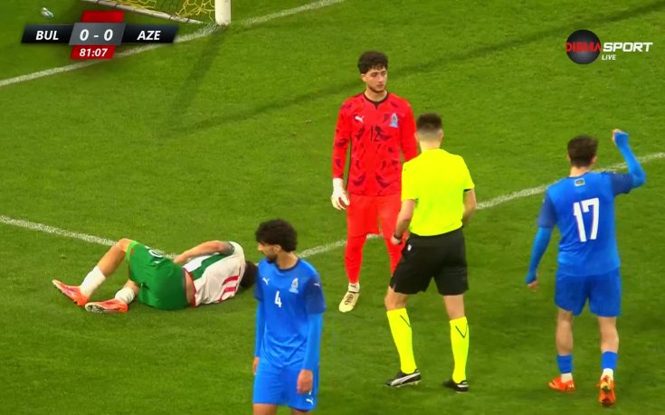България остана с човек по-малко срещу Азербайджан