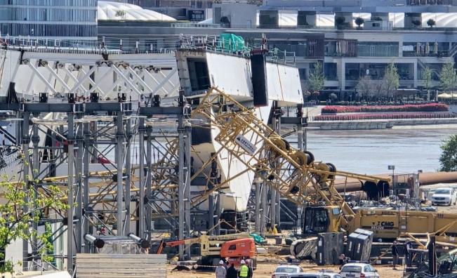 350-тонен кран падна в Белград