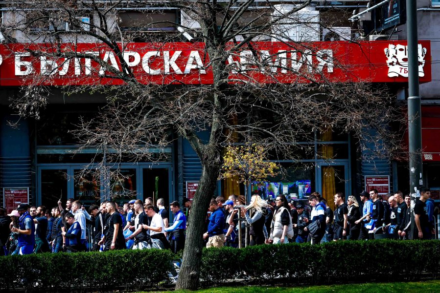 Шествие на феновете на Левски преди дербито с ЦСКА1