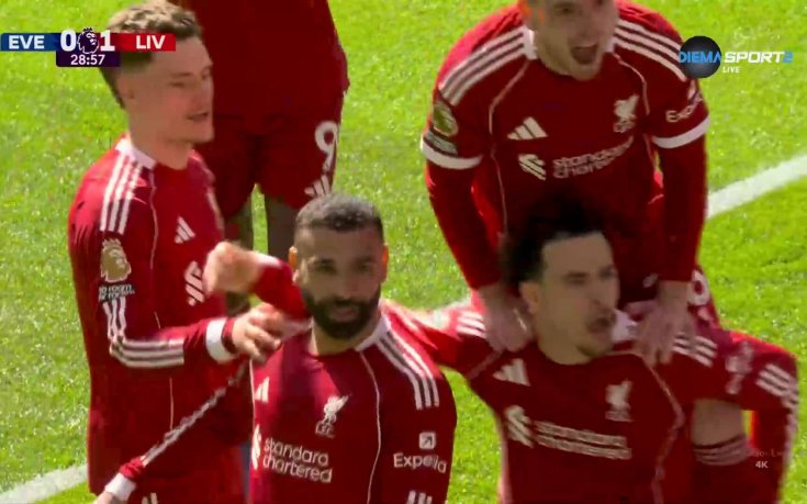 Мохамед Салах наказа Евертън и реализира първия гол в дербито на 