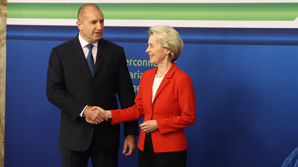 Фон дер Лайен обяви, че очаква с нетърпение сътрудничеството с Румен Радев