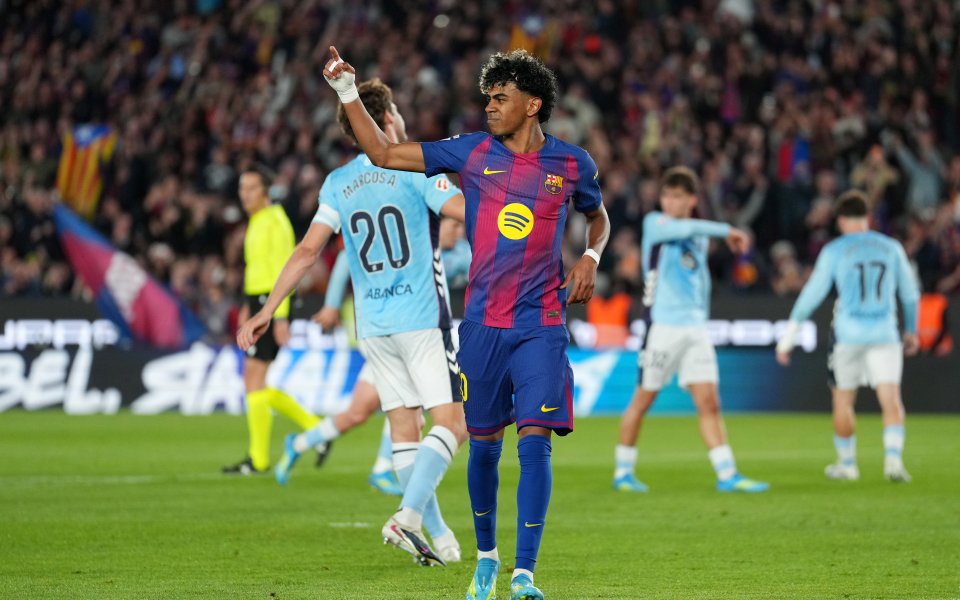 Ламин Ямал донесе победата на Барселона над Селта Виго, но напусна контузен