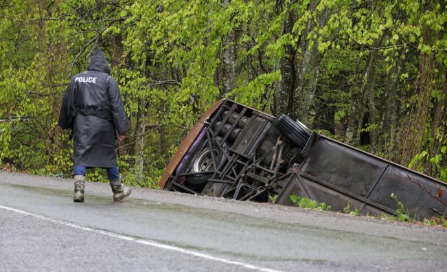 Задържан е шофьорът на украинския автобус, който катастрофира край Малко Търново