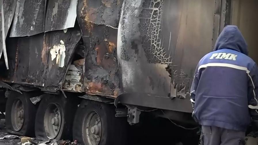 Инцидент край Пловдив: Запалил се камион затруднява движението по източния обходен път