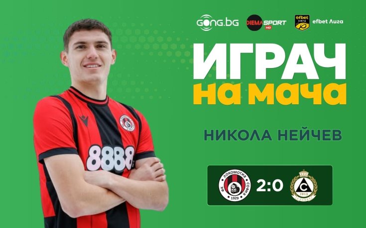 Никола Нейчев грабна приза за Играч на мача Локо Сф - Славия
