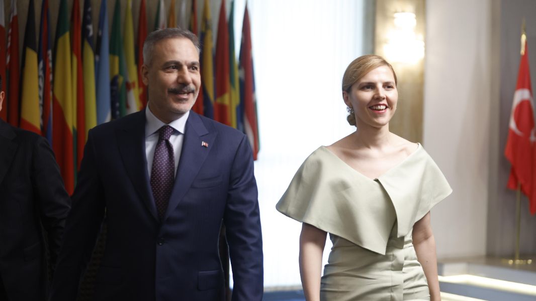 <p>Визията на Велислава Петрова на срещата с Хакан Фидан.</p>