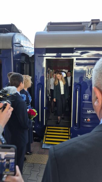 Министърът на външните работи Велислава Петрова по време на посещението си в Киев, където участва в Срещата на върха Украйна - Югоизточна Европа.