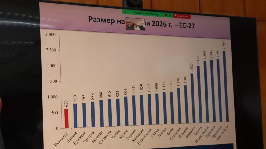 Минималната работна заплата в България е с най-ниска стойност в ЕС.