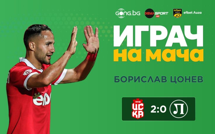 Боби Цонев беше избран за Играч на мача
