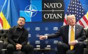Президентът на Украйна Володимир Зеленски и президентът на САЩ Доналд Тръмп по време на срещата им в Анкара през юли