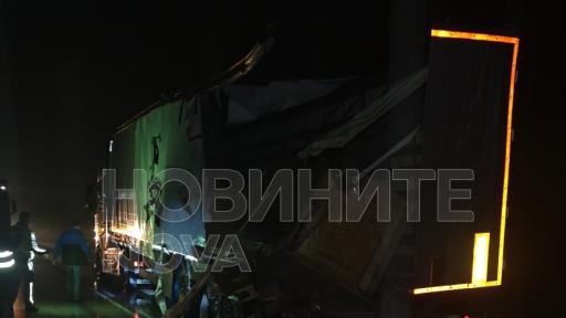Катастрофа между два тира на пътя Велико Търново – Русе