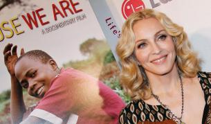 Мадона на представянето на своя документален филм за Малави