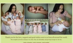 Осемте бебета имат сайт, в който се събират дарения за тяхното отглеждане.