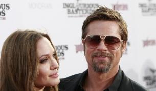 Най-актуалното фото на Анджи и Брат - на премиерата на "Гадни копилета" в Лос Анджелис