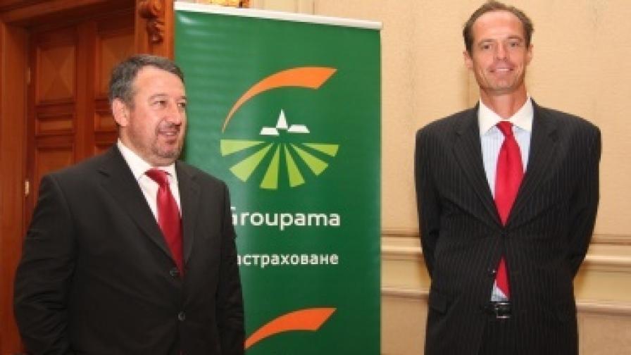Огнян Йорданов, Генерален Директор на Groupama Застраховане и Groupama Животозастраховане и Ерик Наджи, Директор на Groupama за Централна и Източна Европа