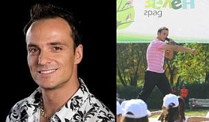 Наско във "ВИП денс" (вляво) и като инструктор по танци