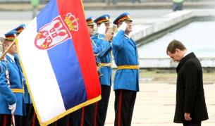Президентът на Русия Дмитрий Медведев в Белград
