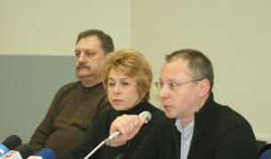 Евгений Желев, Емилия Масларова и Сергей Станишев.