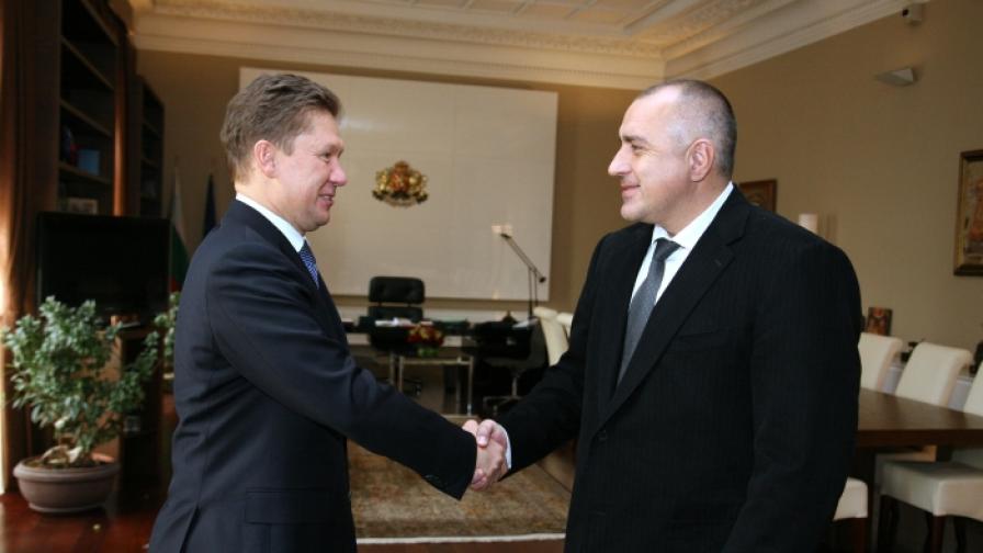 Премиерът Бойко Борисов прие шефа на "Газпром" Алексей Милер
