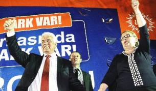 Дервиш Ероглу и съпругата му Мерал