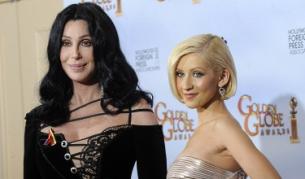 С Кристина Агилера на наградите "Златен глобус"