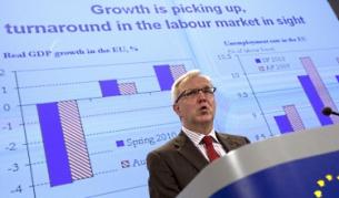 Eврокомисарят по икономически и валутни въпроси Оли Рен представи икономическите прогнози на комисията за 2010 и 2011 г.