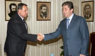 Президентът Георги Първанов и председателят на БСК Божидар Данев