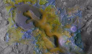 Областта Nili Fossae на Марс, от където изследваните скали