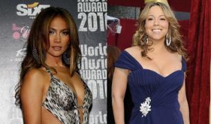 Дженифър Лопес (л.) роди близнаци, но иска още деца, а Марая Кери (д.) е заподоздряна, че е бременна, дори и да отрича за момента