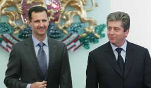Президентът Георги Първанов и сирийският му колега Башар ал Асад