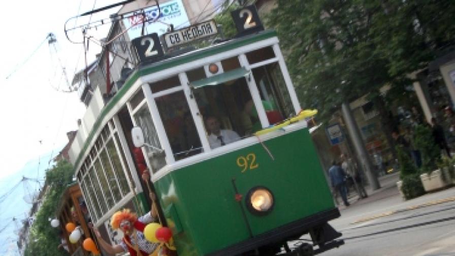 Ретро трамвай по празниците в София 