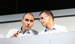 Двамата вицепремиери при откриването на новата спортна зала в София, 30 юли 2011 г.