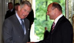 Принц Чарлз и румънският президент Траян Бъсеску