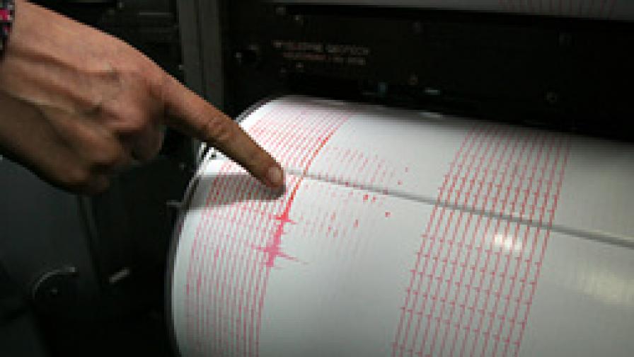 Земетресение 3,5 по Рихтер на 85 км от София 