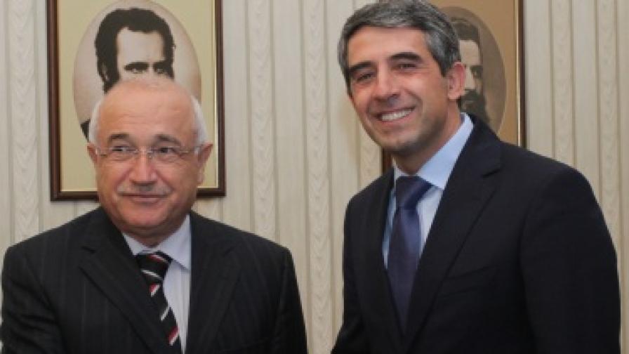 Президентът Росен Плевнелиев и председателят на парламента на Турция Джемил Чичек