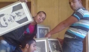 Обществено полезен труд за гаврата с портрети