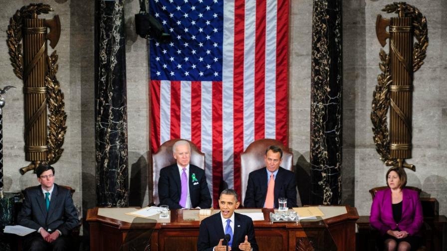 Президентът на САЩ Барак Обама произнесе традиционното си обръщение към нацията - "За състоянието на съюза"