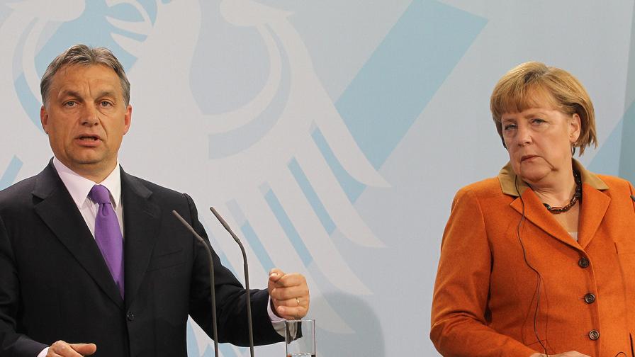 Виктор Орбан и Ангела Меркел
