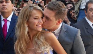 Майкъл Бубле и съпругата му Луисана Лопилато